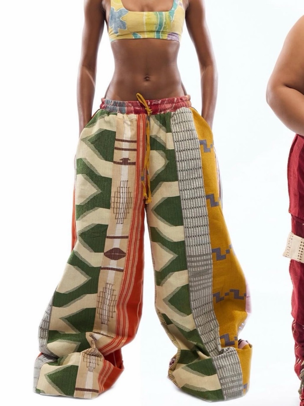 MOYE YOODE PATCH WORK WIDE LEG PANTS 💕 (N213)